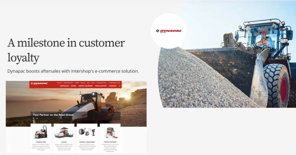 Dynapac's new aftersales portal went live in less than six months on a tight timeline and budget 5