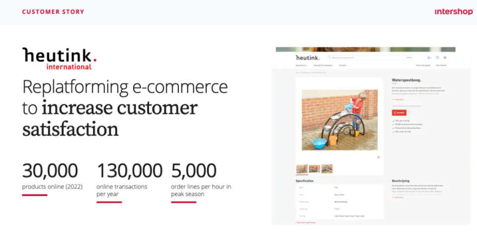 Heutink migrates to a new commerce platform to offer a personalized customer portal. 5