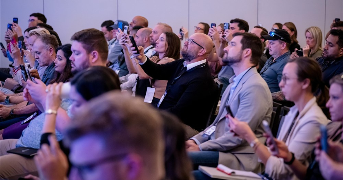 group of people taking photos
