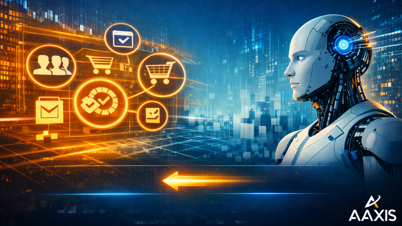 Your Next Customer Is an Algorithm: Redefining Digital Transformation for the B2A Economy 15 image of a robot and shopping icons