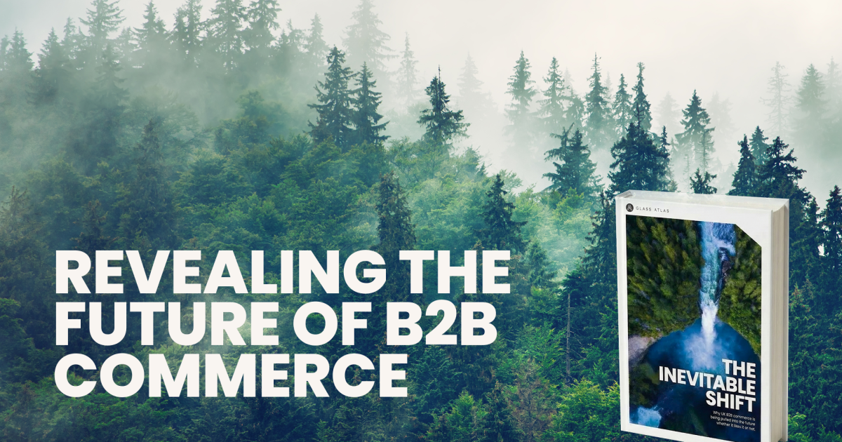 banner with text: revealing the future of b2b commerce