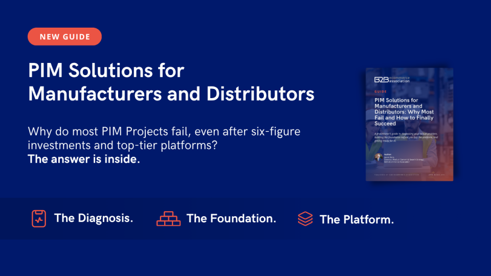 Guide: PIM Solution for Manufacturers & Distributors 10 banner with text: PIM Solutions for Manufacturers and Distributors