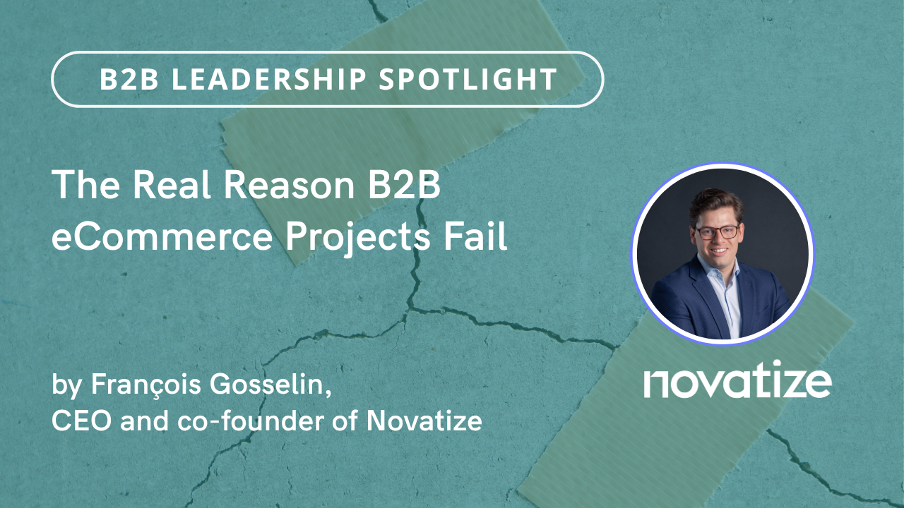banner with text: The Real Reason B2B eCommerce Projects Fail