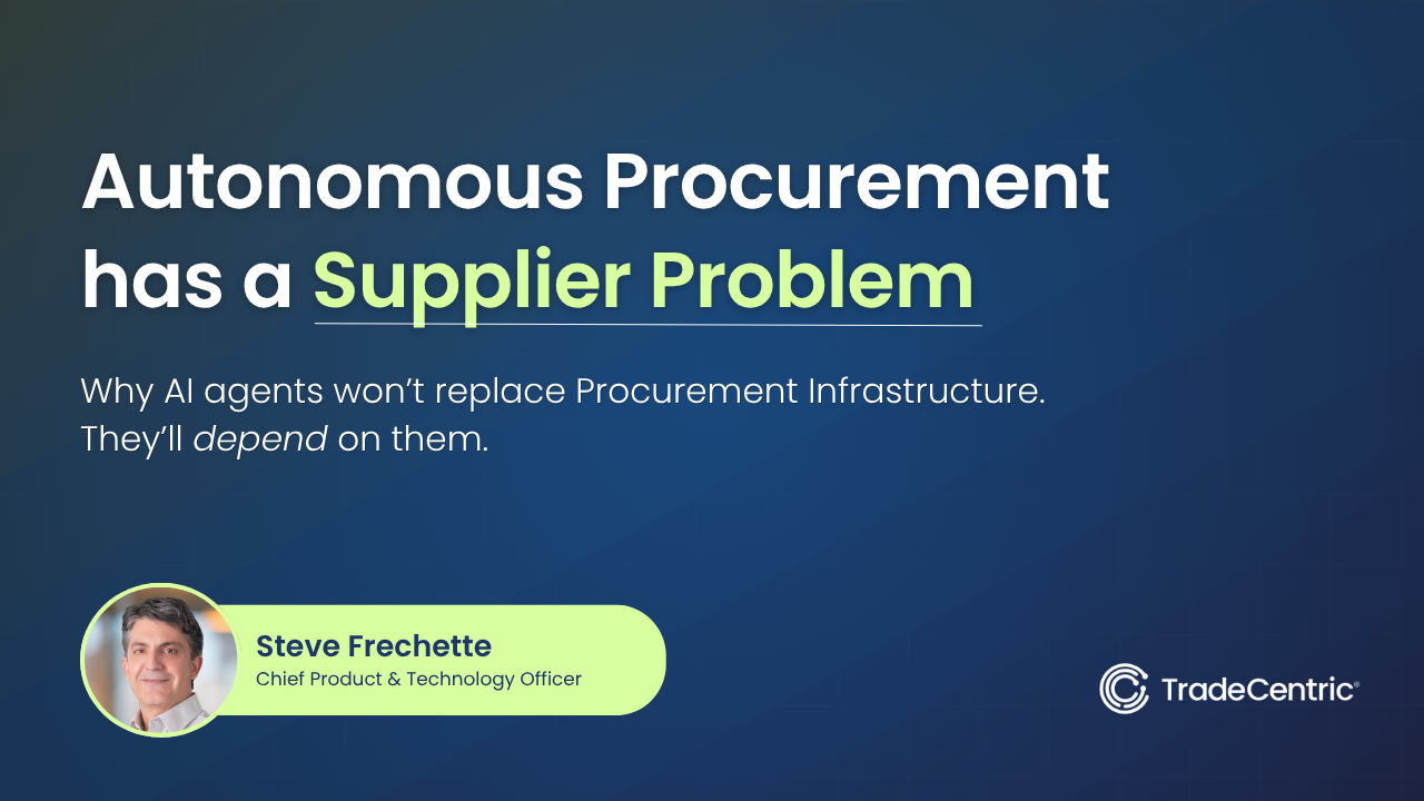 banner with text: autonomous procurement has a supplier problem