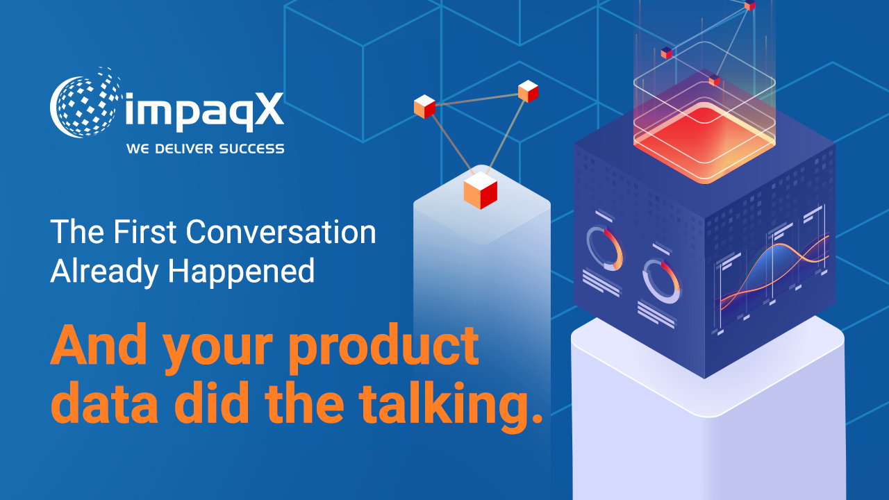 Banner with text: your product data does the talking