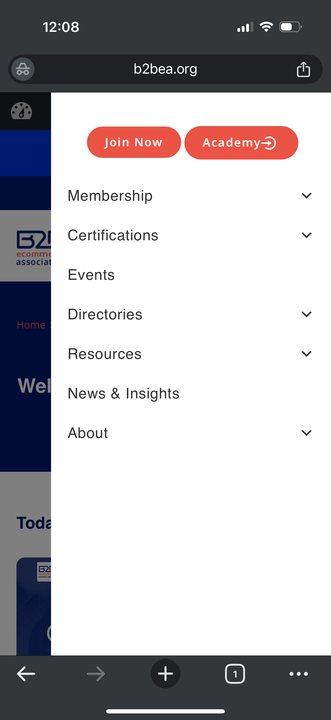 Academy login on mobile