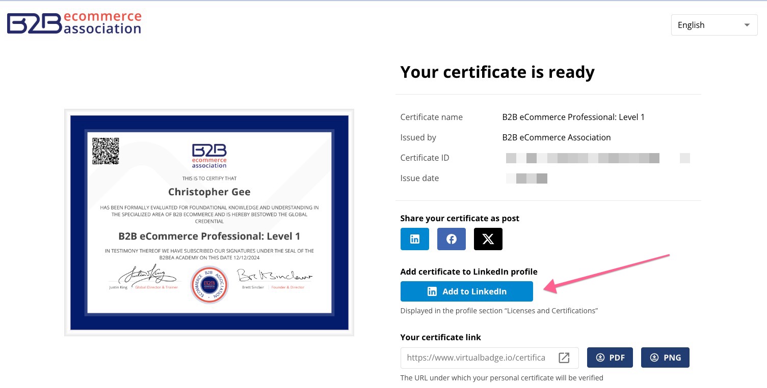 Add to LinkedIn
